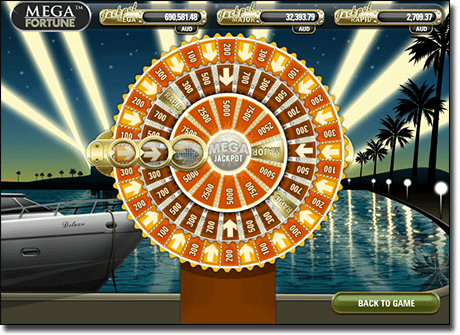 Play Mega Fortune progressive jackpot pokies