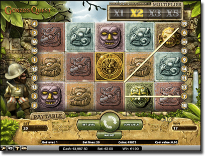 Gonzo's Quest online pokies by Net Entertainment