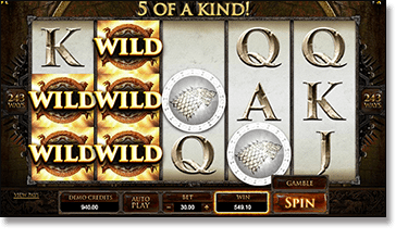 Game of Thrones online pokies