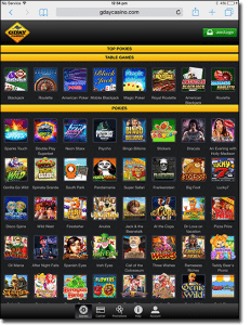 G'Day Casino on iPad tablets