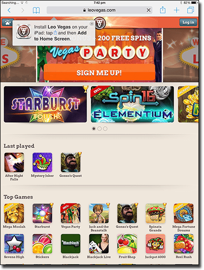 Mobile pokies casinos on iPad tablets