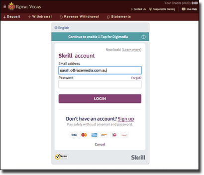 Skrill 1-Tap pokies deposits