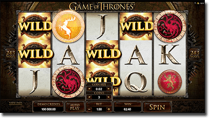 Game of Thrones online pokies