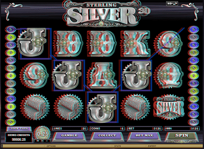 Sterling Silver 3D pokies by Microgaming