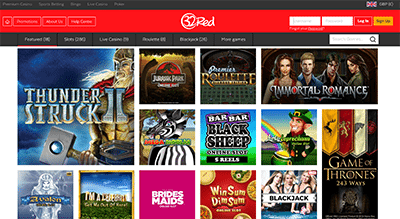 32Red.com - Desktop instant play Microgaming slots catalogue