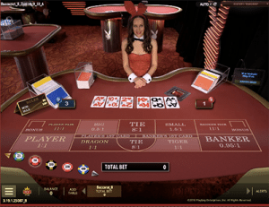 Live dealer baccarat by Evolution Gaming